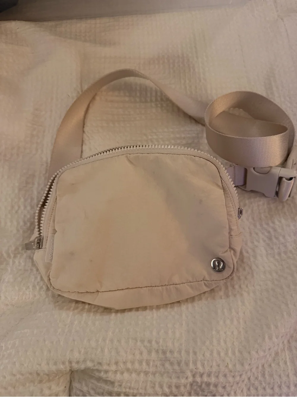 lululemon athletica small crossbody belt bag in light beige